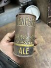 Vintage Old Empty Original Genesee 12 Horse Ale Beer Pop Flat Top Can NY USA
