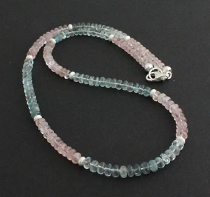 Beryl Necklace Precious Stone Aquamarine, Morganite, Heliodor, Natural Beads - Picture 1 of 4