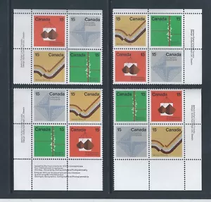 Canada #585a Earth Sciences Matched Set Plate Block MNH - Picture 1 of 1