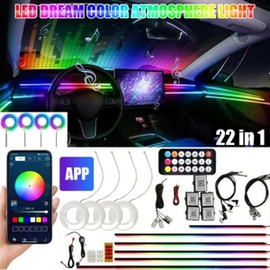 US 22in1 Full LED Bead Symphony Dream Car Interior Ambient Lighting Wireless Kit - Foto 1 di 11