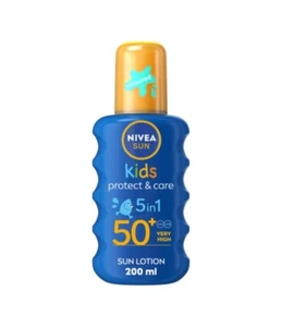 NIVEA Sun Kids Protect & Care SPF 50+ Coloured Spray (200ml), Sunscreen - Picture 1 of 1