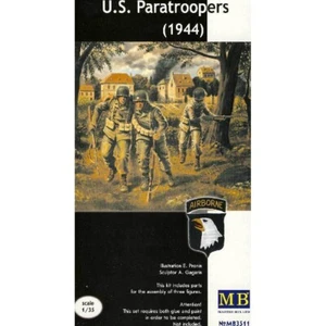 MASTER BOX 3511 Scale Figure Kit 1:35 US Paratroopers (1944) - Plastik Modellbausatz - Bild 1 von 8
