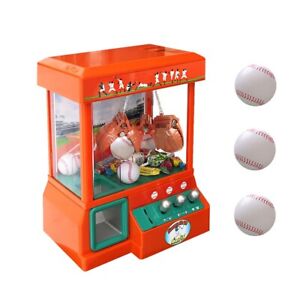 Carnival Claw Game Machine Mini Arcade Grabber Crane Baseball Orange