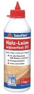 Baufan Holz-Leim D3 1 kg für alle Holzarten, OSB-Platten und Laminat Wasserfest