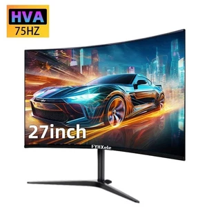 27 Zoll gebogener Monitor 75 Hz 2 ms Desktop-PC LCD FHD Computer Display Gaming - Bild 1 von 6