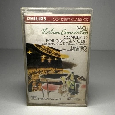 Bach, I Musici, Michelucci Violin Concerto Cassette Tape album (Philips 1989) - Image 1 of 4