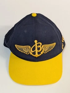 Vintage Breitling Watches Embroidered Cotton Adjustable Logo Hat, Blue/Yellow - Picture 1 of 8