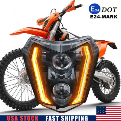 Faro LED con DRL, intermitente para KTM 250 350 450 500 690 Enduro R SMC-R Foto 1 de 4