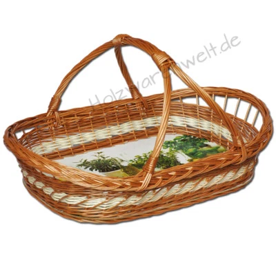 Weidentablett Tablettkorb Korbtablett Tablett Weide Serviertablett Präsent TW2XK - Bild 1 von 4