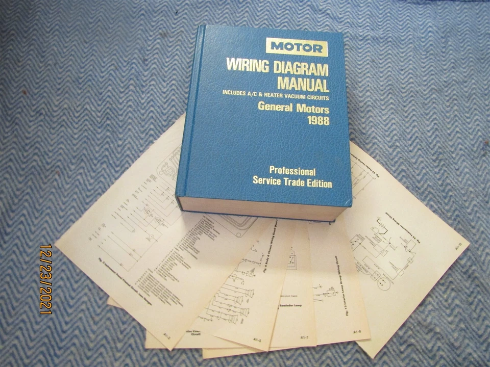 1988 CHEVROLET CAPRICE CADILLAC BROUGHAM OVERSIZE WIRING DIAGRAMS SHEETS SET - Image 1 of 1