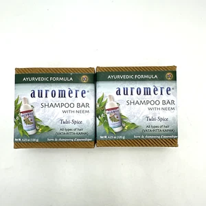 Lot of 2 Auromere Shampoo Bar with Neem Tulsi-Spice 4.23 oz NEW IN PACKAGE - Bild 1 von 3