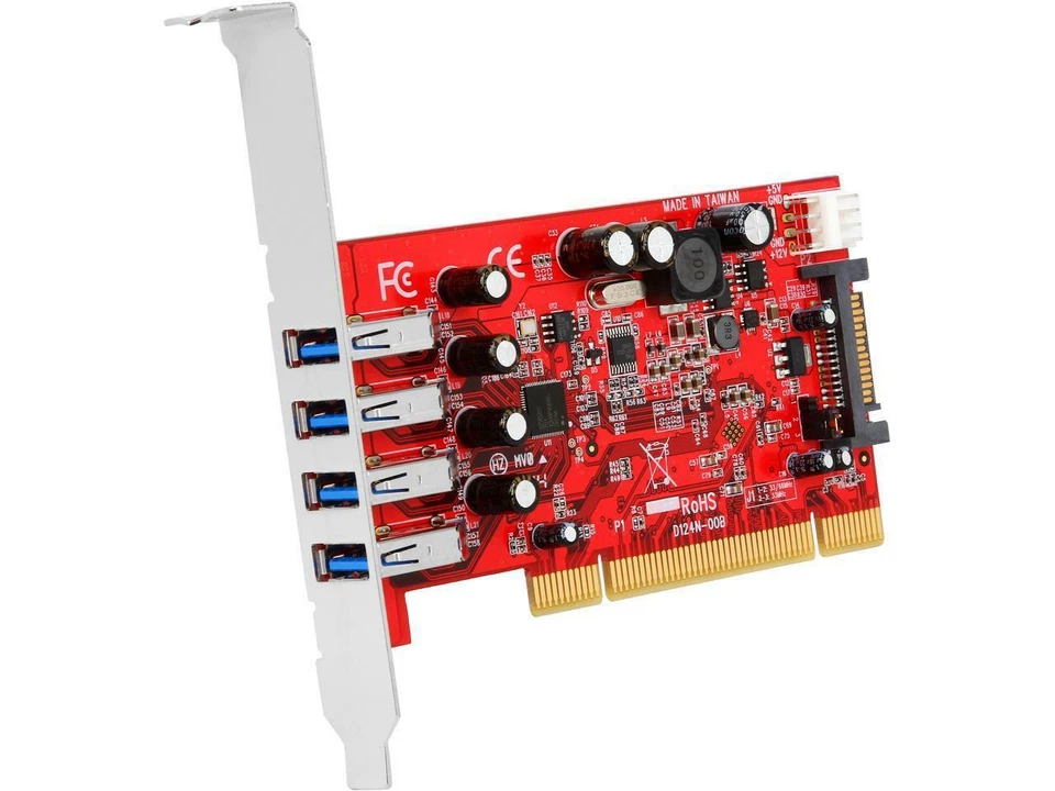 StarTech.com 4 Port PCI SuperSpeed USB 3.0 Adapter Card with SATA / SP4 Power Mo - Image 1 of 4