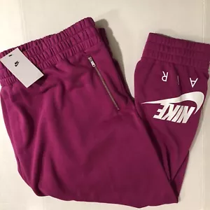 Nike Air Women's Fleece Joggers Pants Plus Size 3x Dark Pink DM1773-564 - Picture 1 of 9