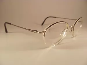 Monturas de gafas RX ovaladas de medio borde de cobre y oro vintage Silhouette M6315 de diseñador - Imagen 1 de 7