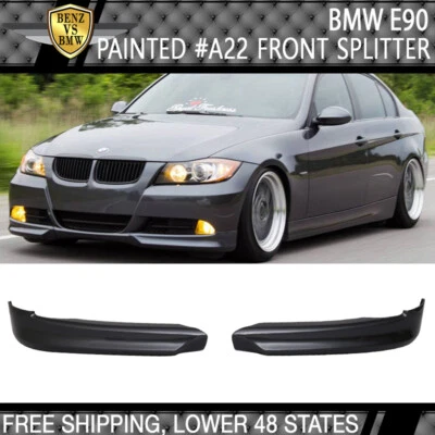 Fits 05-08 E90 3-Series OE Front Lip Painted #A22 Sparkling Graphite Metallic - Image 1 of 4
