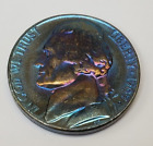 1969D BU Jefferson Nickel Rainbow Toned Coin