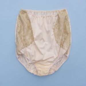 1950s Vintage Van Raalte Nylon Lace Panty Size 7 Nylon Pink Nude Double Gusset
