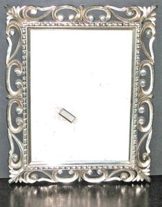 Mittelgroßer Vintage Bilderrahmen in antiker Metall-Optik ca. 25 x 31 cm - Bild 1 von 5