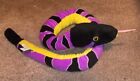 Wild Republic Purple Camo Tan Snake Plush With Rattling Tail Works 50”