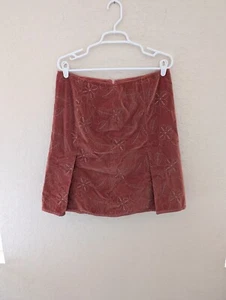 Vintage Velvet Embossed Pleated Skirt Cynthia Steffe Made in USA Size 12 - Picture 1 of 8