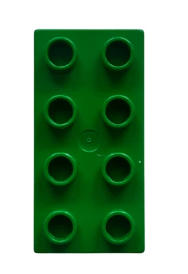 Lego Duplo Grundbausteine 2 x 4 Standard in grün / gebraucht, einzeln - Bild 1 von 2