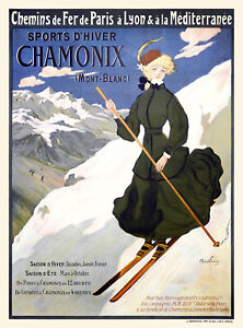 Affiche chemin de fer PLM - Chamonix