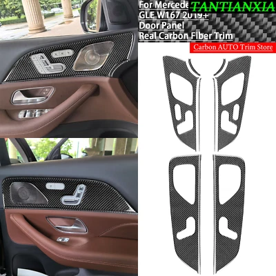 For Mercedes Benz GLE W167 2019+ Real Carbon Fiber Seat Control Speaker Trim - Image 1 of 4