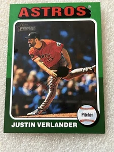 2024 Heritage High Number Green Border #534 Justin Verlander Houston Astros - Picture 1 of 2