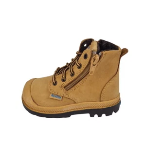 Palladium Toddler's 22744221 Pampa Hi Lea Gusset Boots Amber Gold Wheat SZ 6 - Picture 1 of 10
