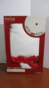 HOLIDAY LIVING~ 56" Marfil y Rojo HOLLY & BOW TREE FALDA~NUEVA - Imagen 1 de 4