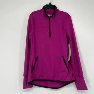 Zella Kids Girls 1/4 Zip Performance Sweatshirt Pink Wild Aster Sze XS (5/6) NWT - Picture 1 of 6