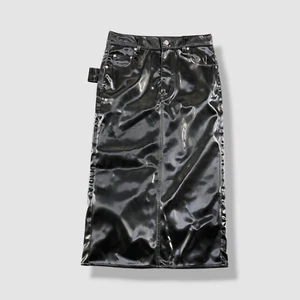 Marc Jacobs Women's Black Reflective Midi Skirt Size 2 - Picture 1 of 3
