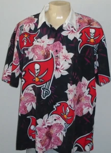 Tampa Bay Buccaners Team NFL Button Up Hawaiian Shirt Men 4XL - Picture 1 of 6
