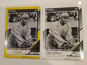 2024 Donruss Joe Jackson Yellow Flood And Base - Picture 1 of 5