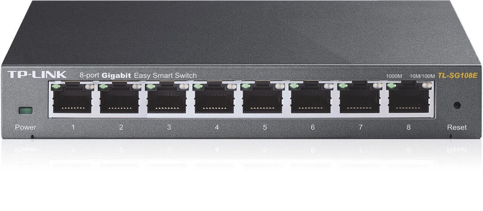 TP-LINK TL-SG108E 8 Ports Unmanaged Gigabit Ethernet Easy Smart Switch - Image 1 of 1