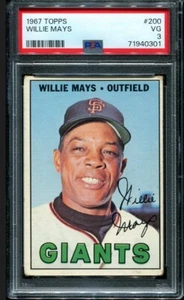 PSA 3 VG 1967 TOPPS WILLIE MAYS #200 GIANTS HOF 40301 KD263 - Picture 1 of 2