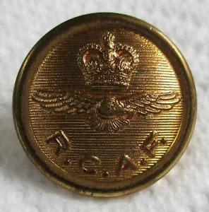 RAF:"ROYAL CANADIAN AIR FORCE BRASS BUTTON" (24mm, Queen's Crown, 1950s Era) - Foto 1 di 3