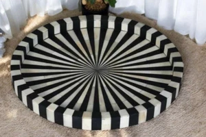 Rare Bone Inlay Table Tops – Beautiful Custom Designs with Living Room Furniture - Picture 1 of 5