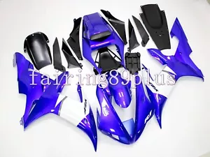 Blue White ABS Plastic Injection Bodywork Fairing Kit Fit for 2002 2003 YZF R1 - Picture 1 of 7