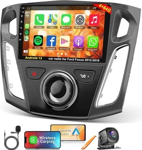 Android 13 4+64 Car Stereo for Ford Focus 2012-2018, 9 Inch IPS Touch Screen ... - Picture 1 of 7