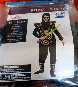 Boy's Costume Skull Ninja S (6/7) Celebrate New  - Picture 1 of 2