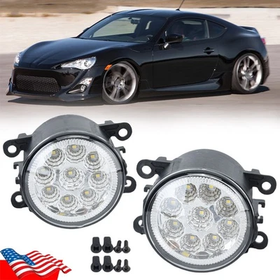 For Scion FR-S 2013-2015 Clear Lens LED PAIR Front Bumper Fog Light Lamp W/Bulbs - Image 1 of 4