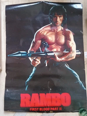 RAMBO First Blood PART II 1985 ca 70x100 ROLLED MOVIE POSTER SYLVESTOR STALLONE - Bild 1 von 4
