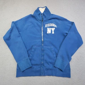 Abercrombie & Fitch Sudadera con Capucha Para Hombres XL Cremallera Completa Pullover Chaqueta Sudadera NY - Imagen 1 de 13