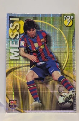 Lionel Messi Top 7 Gold Squares #595 Mundicromo Fichas La Liga 2010-11 - Imagen 1 de 2