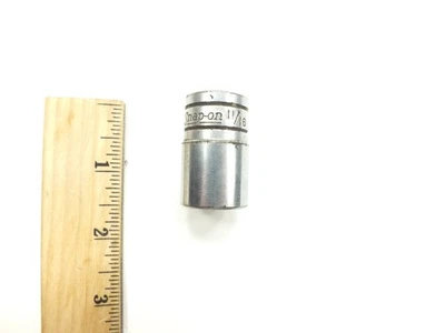 SNAP-ON TOOLS 1/2" DRIVE 11/16" SHALLOW 6 POINT SOCKET - USA - SAE TW-221 - Image 1 of 4