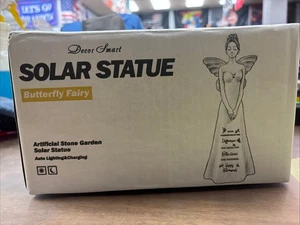 Hada Mariposa Solar Jardín Estatua Luz Decoración Exterior (B-18) - Imagen 1 de 15