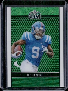 Tre Harris III 2024 Leaf Metal Shimmer Green Rookie Rc /7 - Bild 1 von 2