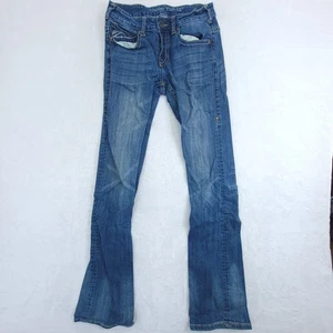 Pantalones de mezclilla para mujer Cowgirl Tuff Co corte boot talla 27x37 Doni cerca *defecto bolsillo rasgado - Imagen 1 de 10