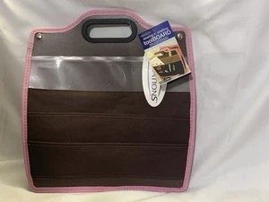 Generations Sewing n Crafting tool board - Brown w Pink Trim 14" H 13.5 W 4"D - Picture 1 of 16